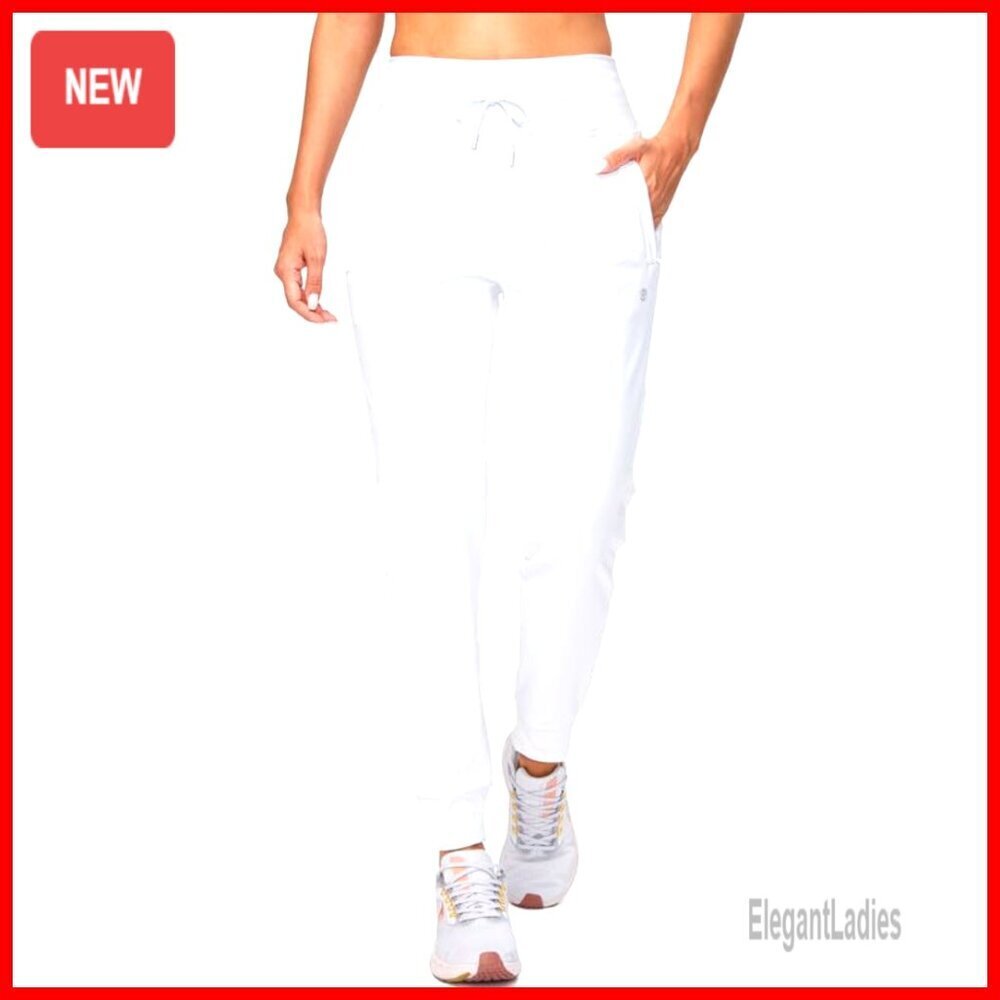 Fleece Lined Joggers High Waisted Water Resistant Thermal Winter Sweatpants - Picture 2 of 7